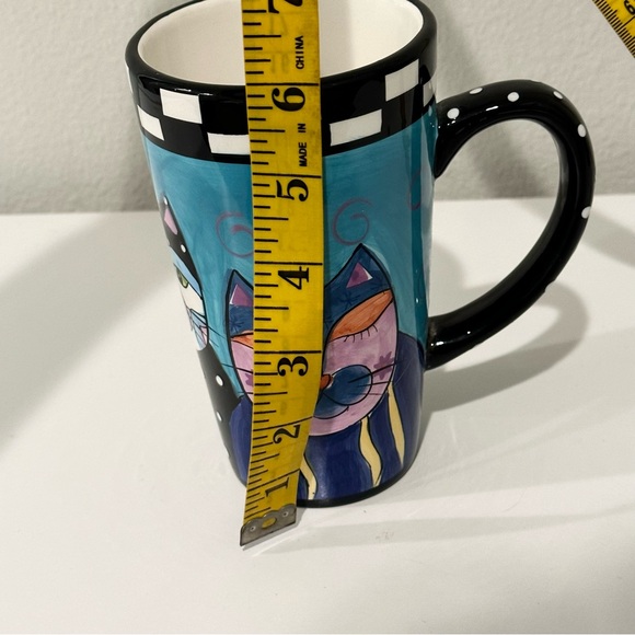 Collectible Vintage Milson & Louis Hand-Painted Whimsical Cat Mug – 16 oz - Picture 6 of 7